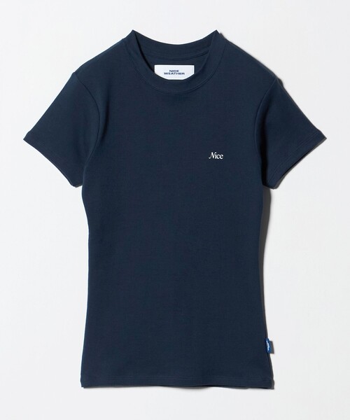 NICE WEATHER(ナイスウェザー)の「<NICE WEATHER>ロゴヘルシー Tシャツ(Tシャツ/カットソー・レディース・ホワイト/ライトピンク/ネイビー・M/S)」の16枚目の写真