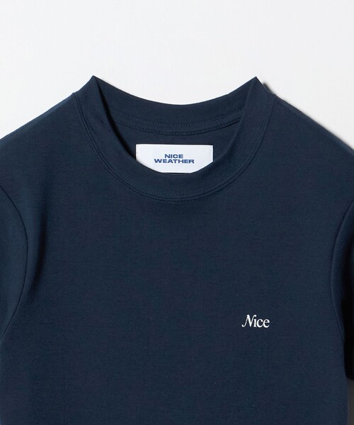 NICE WEATHER(ナイスウェザー)の「<NICE WEATHER>ロゴヘルシー Tシャツ(Tシャツ/カットソー・レディース・ホワイト/ライトピンク/ネイビー・M/S)」の18枚目の写真