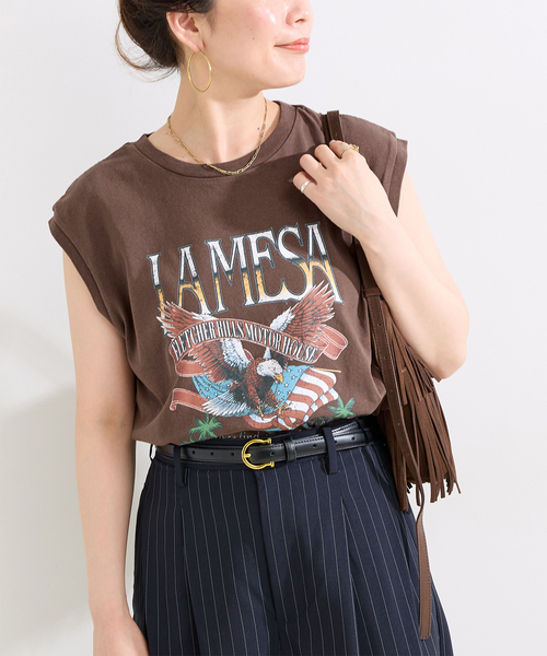 GOOD ROCK SPEED(グッドロックスピード)の「GOOD ROCK SPEED / グッドロックスピード GS ORIGINAL N/S Tshirt(Tシャツ/カットソー・レディース・ブラック/ブラウン・FREE)」の2枚目の写真