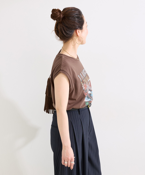 GOOD ROCK SPEED(グッドロックスピード)の「GOOD ROCK SPEED / グッドロックスピード GS ORIGINAL N/S Tshirt(Tシャツ/カットソー・レディース・ブラック/ブラウン・FREE)」の7枚目の写真