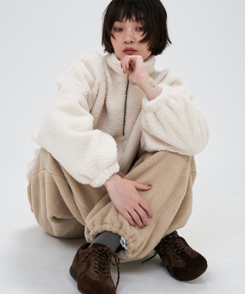full/fill.（フルフィル）の「fleece easy pants / フリースイージーパンツ（その他パンツ・レディース・グレー/ベージュ・FREE）」の17枚目の写真