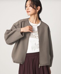 ダンボール ノーカラー ブルゾン