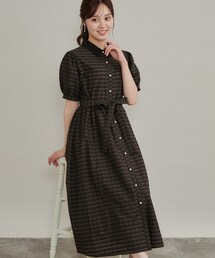 【大人の甘辛バランス】チェック柄ワンピース