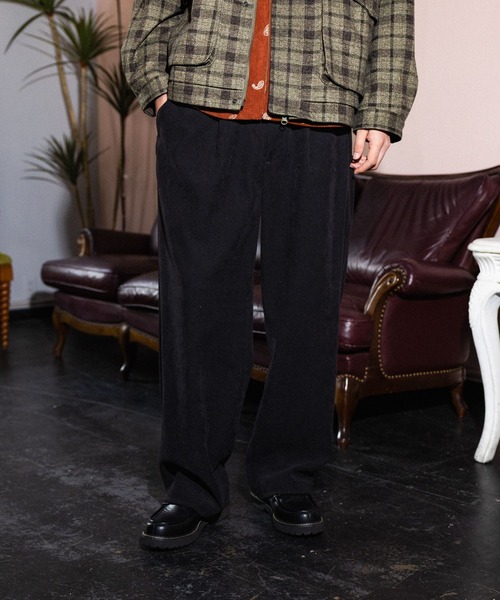 niko and...(ニコアンド)の「ピーチ起毛ツイルパンツ(その他パンツ・メンズ・ブラック/ブラウン・LARGE/MEDIUM)」の1枚目の写真