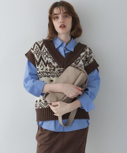 URBAN RESEARCH Sonny Label(アーバンリサーチサニーレーベル)の「フラップショルダーバッグ(ショルダーバッグ・レディース・ブラック/アイボリー/グレー系その他・ONE)」の20枚目の写真