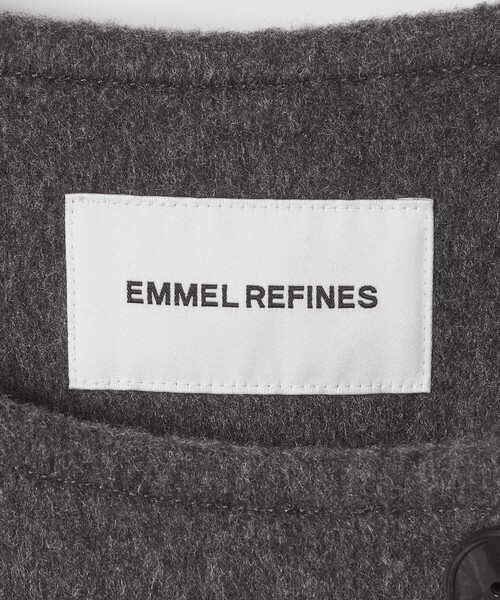 EMMEL REFINES（エメルリファインズ）の「＜EMMEL REFINES＞EM ノーカラー テントコート（ノーカラーコート・レディース・ダークグレー/ダークブラウン・M/S）」の7枚目の写真