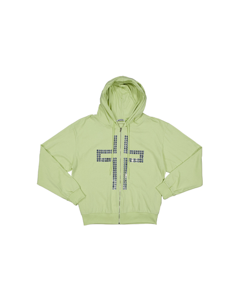 WAVEGIRL（ウェーブガール）の「Saint Zip Hoodie (3color)（パーカー・レディース・ライトグレー/ブラック/ライトグリーン・FREE）」の3枚目の写真