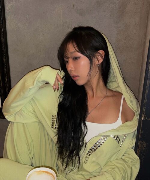 WAVEGIRL（ウェーブガール）の「Saint Zip Hoodie (3color)（パーカー・レディース・ライトグレー/ブラック/ライトグリーン・FREE）」の14枚目の写真
