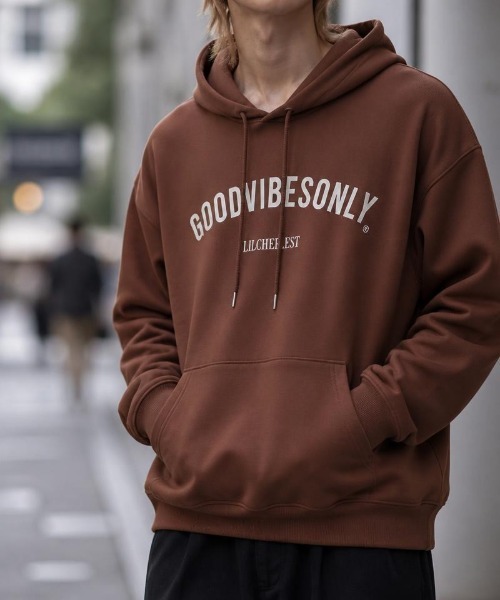 Burner(バーナー)の「【Cr+ov(クローヴ)】裏起毛 グラフィックプリント プルオーバーパーカー cro-hoodie-13-17【RBT】(パーカー・メンズ・ブラウン/グリーン/ベージュ/イエロー/ブルー/グレー/ピンク/パープル/レッド/ホワイト/グレー系その他・FREE)」の4枚目の写真