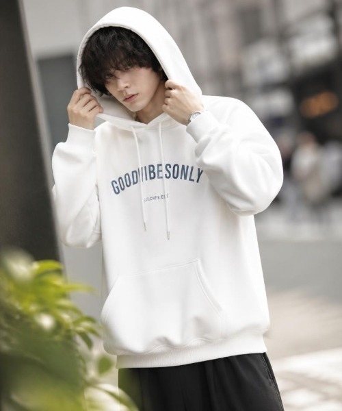 Burner(バーナー)の「【Cr+ov(クローヴ)】裏起毛 グラフィックプリント プルオーバーパーカー cro-hoodie-13-17【RBT】(パーカー・メンズ・ブラウン/グリーン/ベージュ/イエロー/ブルー/グレー/ピンク/パープル/レッド/ホワイト/グレー系その他・FREE)」の2枚目の写真