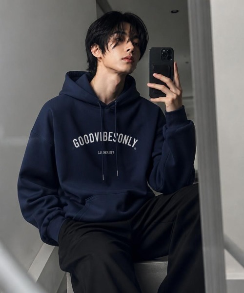 Burner(バーナー)の「【Cr+ov(クローヴ)】裏起毛 グラフィックプリント プルオーバーパーカー cro-hoodie-13-17【RBT】(パーカー・メンズ・ブラウン/グリーン/ベージュ/イエロー/ブルー/グレー/ピンク/パープル/レッド/ホワイト/グレー系その他・FREE)」の7枚目の写真