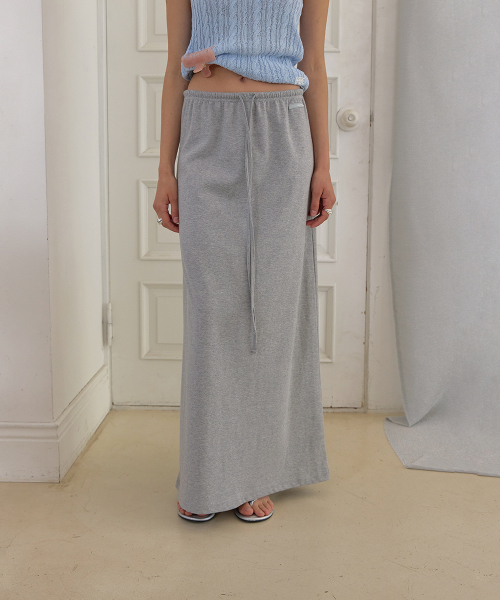 APPAREL ARCHIVE（アパレルアーカイブ）の「Softie maxi banding skirt - Gray（スカート・レディース・ライトグレー・FREE）」の5枚目の写真
