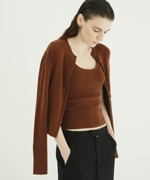 BUTTON CARDIGAN TANK SET