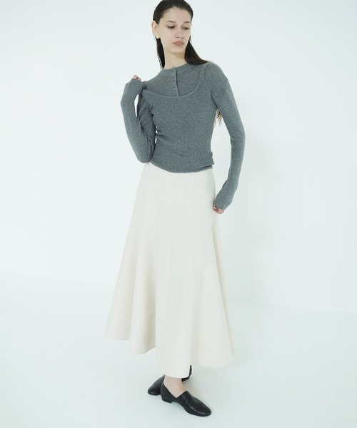 CLANE(クラネ)の「BUTTON CARDIGAN TANK SET(カーディガン/ボレロ・レディース・レッド/アイボリー/ブラウン/グレー・1/2)」の15枚目の写真