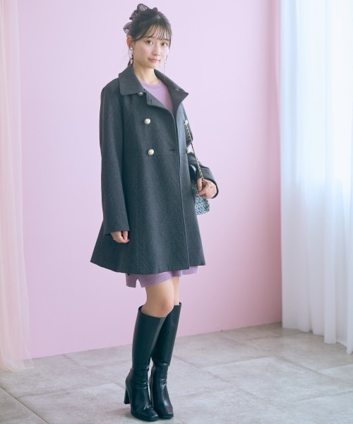marun(マルン)の「<大きいサイズ>ジャガードニットショート丈ワンピース marun(ワンピース・レディース・ブラック/ピンク系・L/LL/5L/4L/3L)」の22枚目の写真