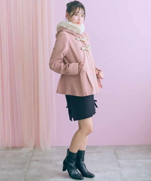 marun(マルン)の「<大きいサイズ>ジャガードニットショート丈ワンピース marun(ワンピース・レディース・ブラック/ピンク系・L/LL/5L/4L/3L)」の10枚目の写真