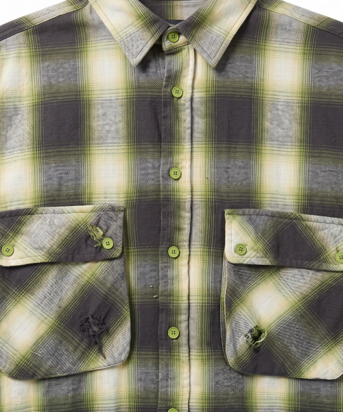 NIGHTWORKDEPT(ナイトワークデプト)の「WORN SIGNAL CHECK SHIRT_GREEN(シャツ/ブラウス・レディース・その他・FREE)」の6枚目の写真