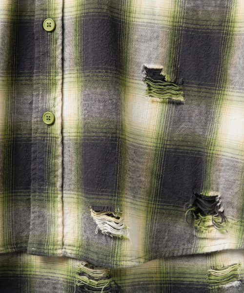 NIGHTWORKDEPT(ナイトワークデプト)の「WORN SIGNAL CHECK SHIRT_GREEN(シャツ/ブラウス・レディース・その他・FREE)」の7枚目の写真