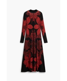 Botanical geometric long-sleeve dress / ボタニカルジオメトリックロングスリーブドレス