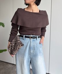 オフショル風ニット