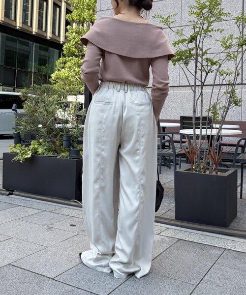 Jena espace merveilleux(ジェナ エスパスメルヴェイユ)の「オフショル風ニット(ニット/セーター・レディース・チャコールグレー/ベージュ・FREE)」の15枚目の写真