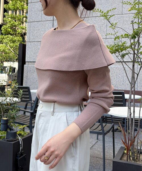 Jena espace merveilleux(ジェナ エスパスメルヴェイユ)の「オフショル風ニット(ニット/セーター・レディース・チャコールグレー/ベージュ・FREE)」の17枚目の写真