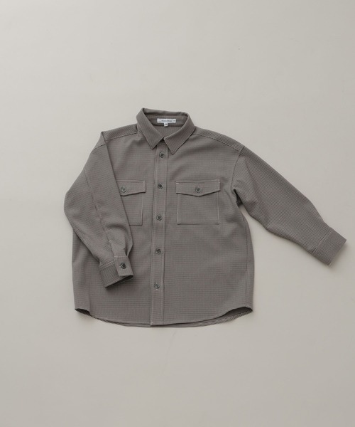 GLOBAL WORK(グローバルワーク)の「なめらかリッチ/シャツ/1056858(シャツ/ブラウス・キッズ・チャコールグレー/ブラウン・130cm/140cm/150cm/160cm)」の16枚目の写真