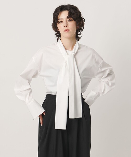 MARW UNITED ARROWS(マルゥ ユナイテッドアローズ)の「<MARW UNITED ARROWS>リボン ブラウス(シャツ/ブラウス・レディース・ホワイト/ライトブルー・FREE)」の2枚目の写真