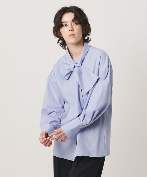 MARW UNITED ARROWS(マルゥ ユナイテッドアローズ)の「<MARW UNITED ARROWS>リボン ブラウス(シャツ/ブラウス・レディース・ホワイト/ライトブルー・FREE)」の3枚目の写真