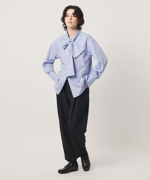 MARW UNITED ARROWS(マルゥ ユナイテッドアローズ)の「<MARW UNITED ARROWS>リボン ブラウス(シャツ/ブラウス・レディース・ホワイト/ライトブルー・FREE)」の4枚目の写真