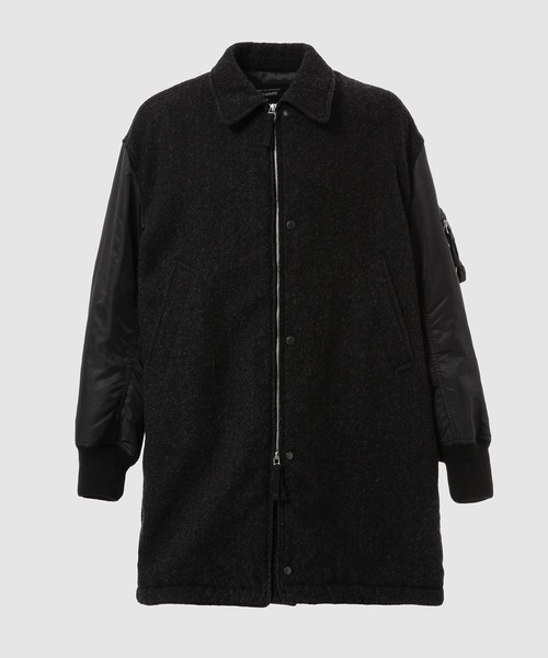 WOOLY HERRINGBONE BALMACAAN COAT（ステンカラーコート）｜WYM LIDNM