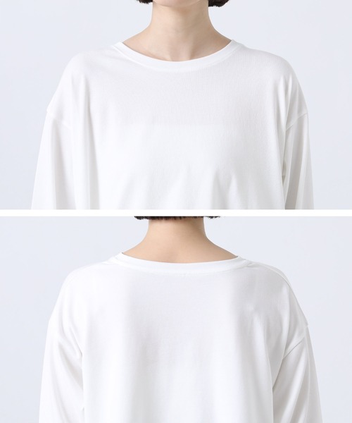 Gready Brilliant(グレディブリリアン)の「レースヘムワイドロンT(Tシャツ/カットソー・レディース・オフホワイト/ブラック・38)」の6枚目の写真
