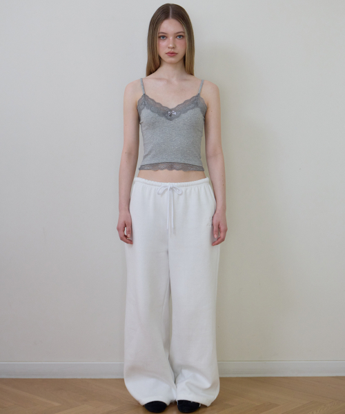 ROSEFRANTZ（ロゼフランツ）の「Lace Trim Sleeveless [Gray]（Tシャツ/カットソー・レディース・ライトグレー・SMALL/MEDIUM）」の2枚目の写真