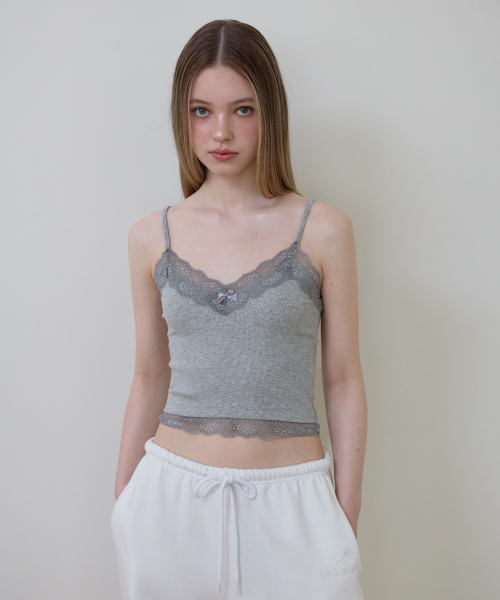 ROSEFRANTZ（ロゼフランツ）の「Lace Trim Sleeveless [Gray]（Tシャツ/カットソー・レディース・ライトグレー・SMALL/MEDIUM）」の4枚目の写真