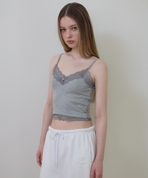 ROSEFRANTZ（ロゼフランツ）の「Lace Trim Sleeveless [Gray]（Tシャツ/カットソー・レディース・ライトグレー・SMALL/MEDIUM）」の5枚目の写真