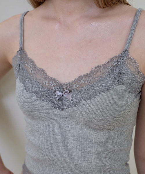 ROSEFRANTZ（ロゼフランツ）の「Lace Trim Sleeveless [Gray]（Tシャツ/カットソー・レディース・ライトグレー・SMALL/MEDIUM）」の7枚目の写真