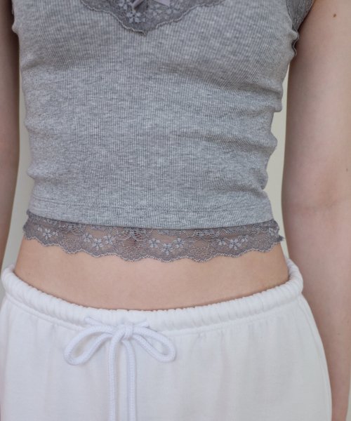 ROSEFRANTZ（ロゼフランツ）の「Lace Trim Sleeveless [Gray]（Tシャツ/カットソー・レディース・ライトグレー・SMALL/MEDIUM）」の8枚目の写真