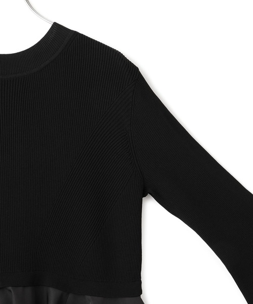 ADAM ET ROPE'(アダムエロペ)の「【定番】・【サステナブル】ペプラムコンビニットワンピース / オケージョン対応(ワンピース・レディース・ブラック/オフホワイト・FREE)」の22枚目の写真