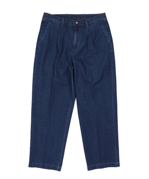 The DUFFER of ST.GEORGE(ザダファーオブセントジョージ)の「SOFT DENIM TUCK TROUSERS:ソフトデニム タック トラウザーズ / デニムスラックス(スラックス・メンズ・インディゴブルー/ライトインディゴブルー・SMALL/X-LARGE/LARGE/MEDIUM)」の10枚目の写真