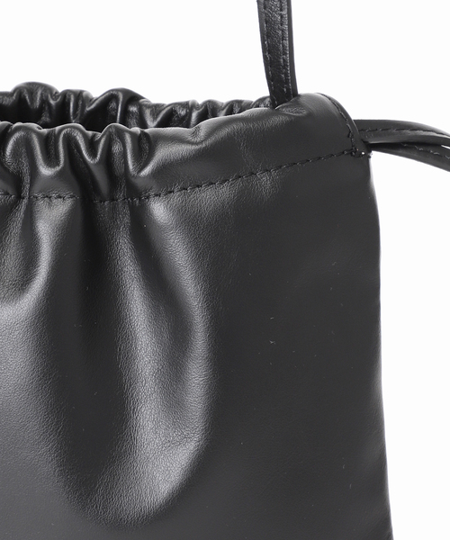 journal standard L'essage(ジャーナルスタンダードレサージュ)の「V'ESSENCE/ヴェッセンス 巾着ポシェット(ショルダーバッグ・レディース・ブラック/キャメル・FREE)」の15枚目の写真