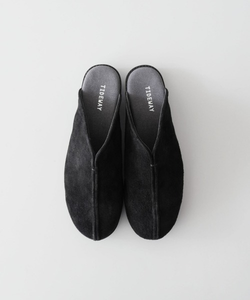 TIDEWAY（タイドウェイ）の「PIGSUEDE FLAT SANDAL（サンダル・レディース・ブラック/チャコールグレー/ブラウン/サーモンピンク/ベージュ・SMALL/MEDIUM/LARGE）」の2枚目の写真