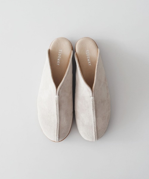 TIDEWAY（タイドウェイ）の「PIGSUEDE FLAT SANDAL（サンダル・レディース・ブラック/チャコールグレー/ブラウン/サーモンピンク/ベージュ・SMALL/MEDIUM/LARGE）」の11枚目の写真
