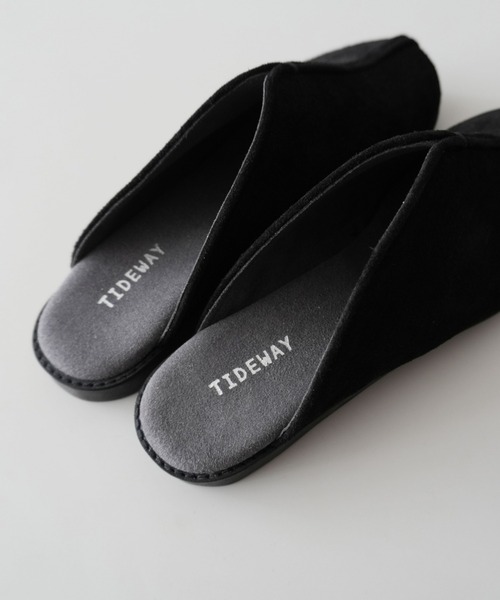 TIDEWAY（タイドウェイ）の「PIGSUEDE FLAT SANDAL（サンダル・レディース・ブラック/チャコールグレー/ブラウン/サーモンピンク/ベージュ・SMALL/MEDIUM/LARGE）」の19枚目の写真