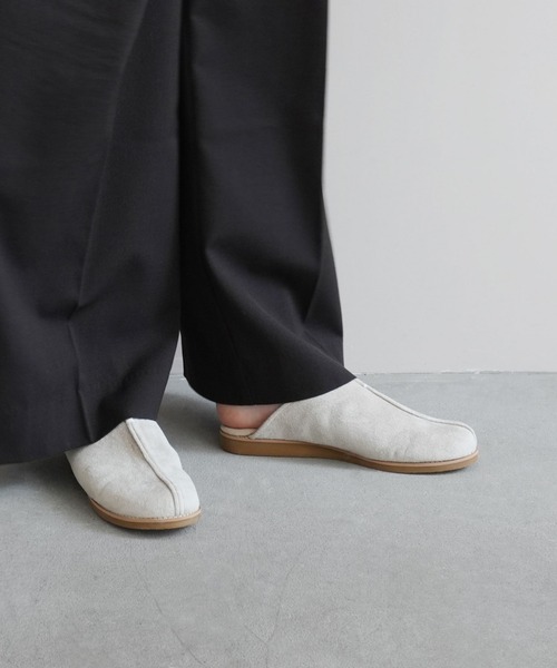 TIDEWAY（タイドウェイ）の「PIGSUEDE FLAT SANDAL（サンダル・レディース・ブラック/チャコールグレー/ブラウン/サーモンピンク/ベージュ・SMALL/MEDIUM/LARGE）」の7枚目の写真