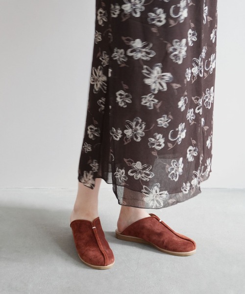 TIDEWAY（タイドウェイ）の「PIGSUEDE FLAT SANDAL（サンダル・レディース・ブラック/チャコールグレー/ブラウン/サーモンピンク/ベージュ・SMALL/MEDIUM/LARGE）」の9枚目の写真