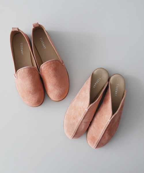 TIDEWAY（タイドウェイ）の「PIGSUEDE FLAT SANDAL（サンダル・レディース・ブラック/チャコールグレー/ブラウン/サーモンピンク/ベージュ・SMALL/MEDIUM/LARGE）」の8枚目の写真