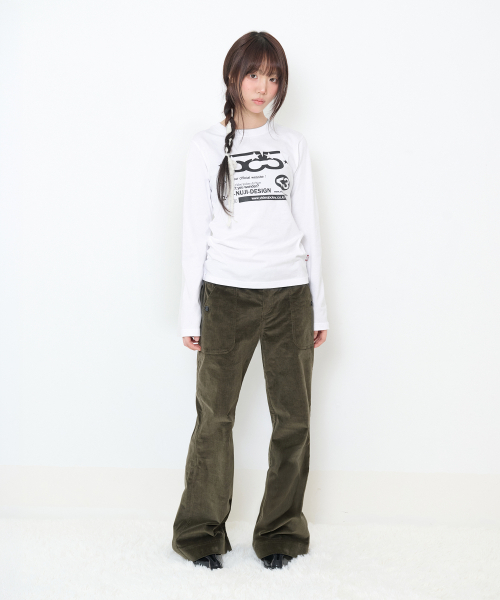 Video Jockey（ビデオジョッキー）の「GOGOGO ロングスリーブTシャツ [ホワイト]（Tシャツ/カットソー・レディース・ホワイト・SMALL/MEDIUM）」の3枚目の写真