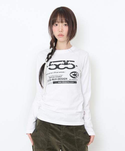 Video Jockey（ビデオジョッキー）の「GOGOGO ロングスリーブTシャツ [ホワイト]（Tシャツ/カットソー・レディース・ホワイト・SMALL/MEDIUM）」の4枚目の写真