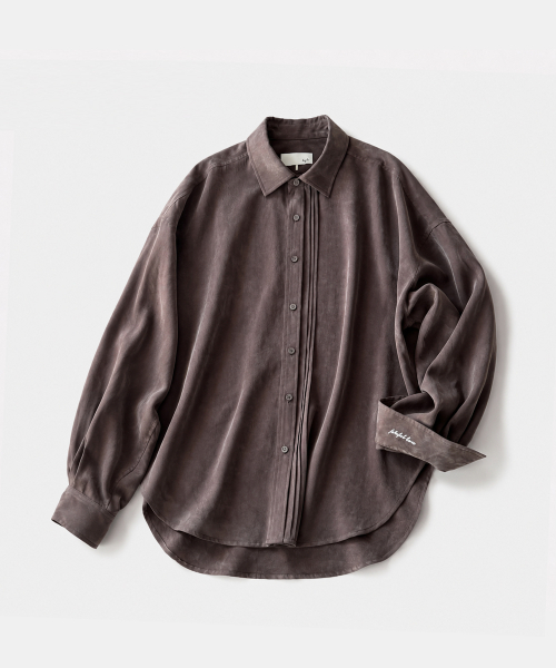Diamond Layla(ダイアモンドレイラ)の「Silky Suede Cupro Pintuck Shirt S192(シャツ/ブラウス・レディース・その他・MEDIUM/LARGE/X-LARGE/XX-LARGE/XXX-LARGE)」の1枚目の写真