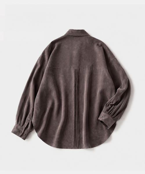 Diamond Layla(ダイアモンドレイラ)の「Silky Suede Cupro Pintuck Shirt S192(シャツ/ブラウス・レディース・その他・MEDIUM/LARGE/X-LARGE/XX-LARGE/XXX-LARGE)」の2枚目の写真